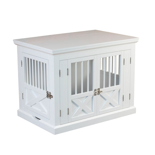 Zoovilla Triple Door Dog Crate, White or Black - Fuzz-E-Family